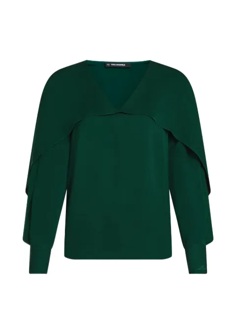Karl Lagerfeld V-neck flounce blouse