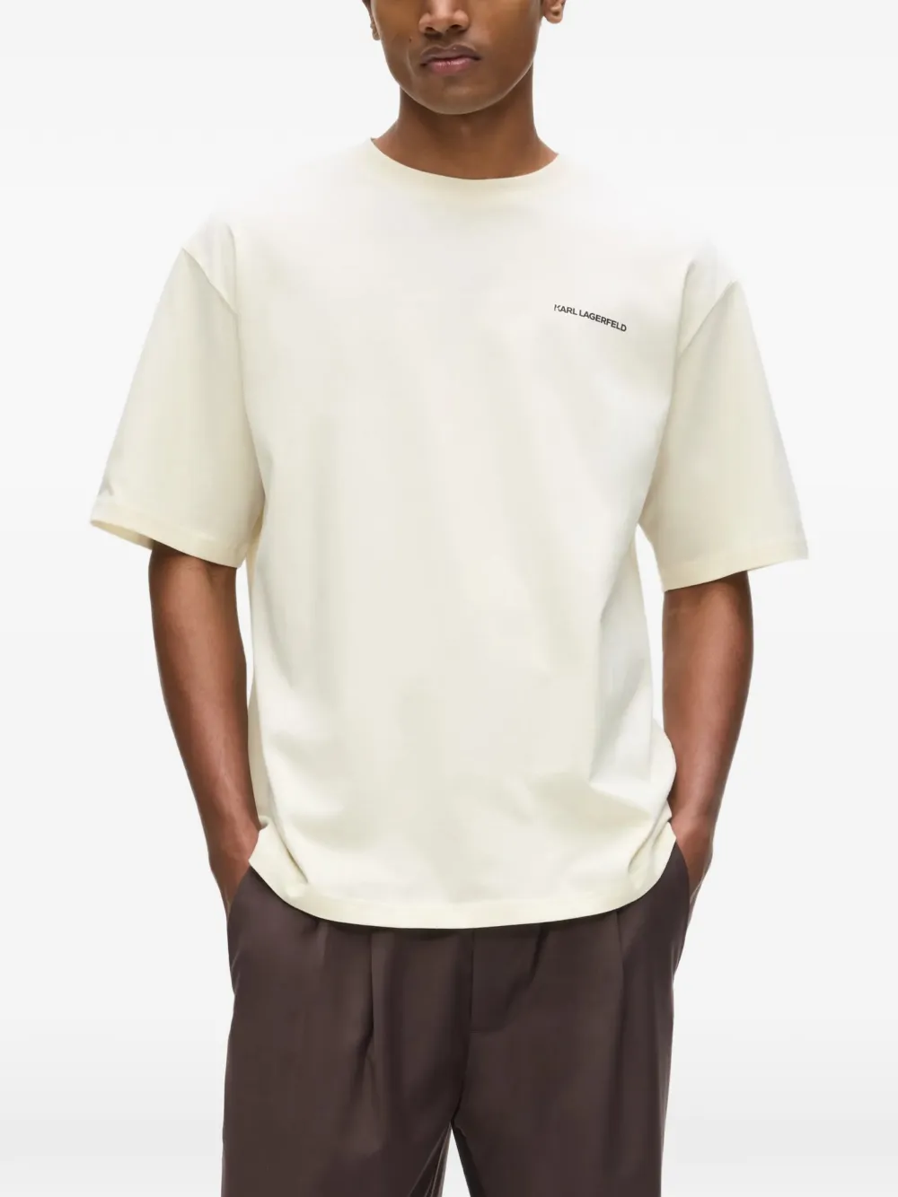Karl Lagerfeld Rue St-Guillaume relaxed T-shirt Beige