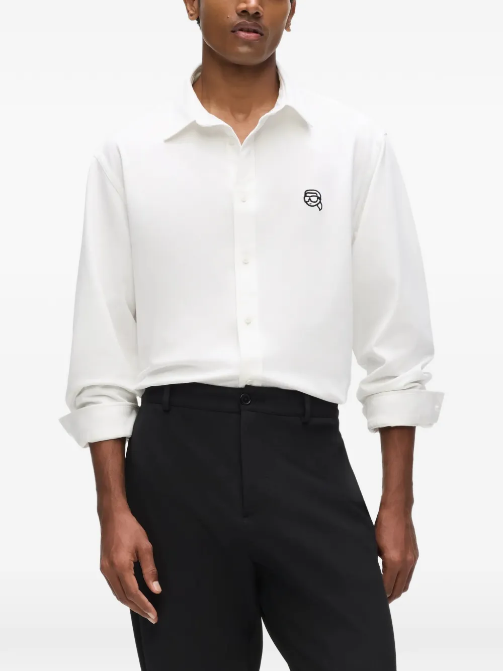 Karl Lagerfeld Ikon overhemd met knopen Wit