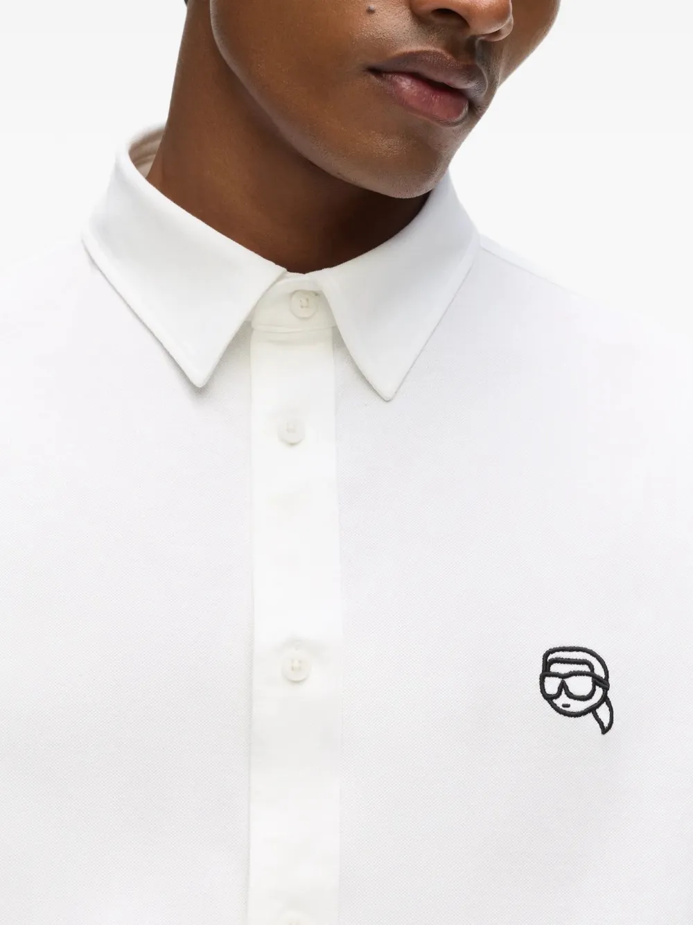Karl Lagerfeld Ikon overhemd met knopen Wit
