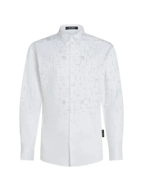 Karl Lagerfeld monogram rhinestone shirt