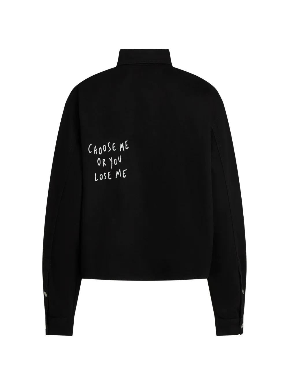 Karl Lagerfeld Jeans x Pietro Terzini katoenen boxy shirtjack Zwart