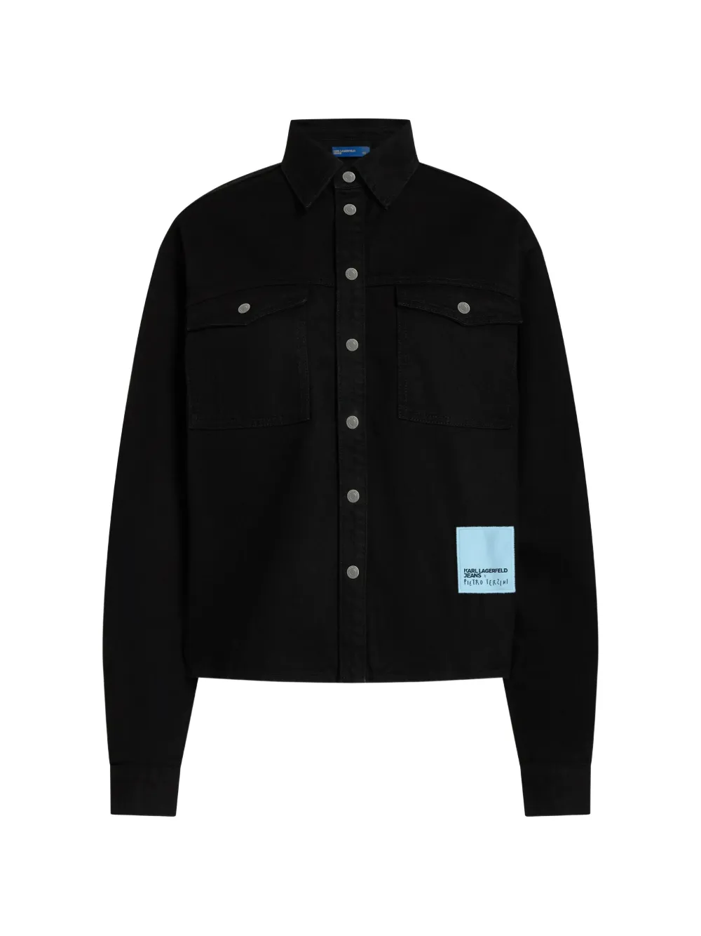 Karl Lagerfeld Jeans x Pietro Terzini boxy cotton overshirt - Nero
