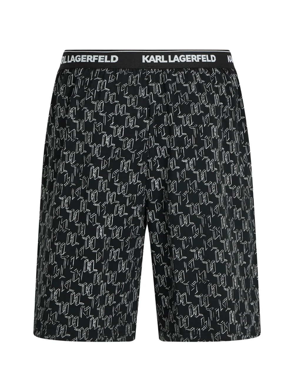 Karl Lagerfeld Pyjamashorts met monogram Zwart