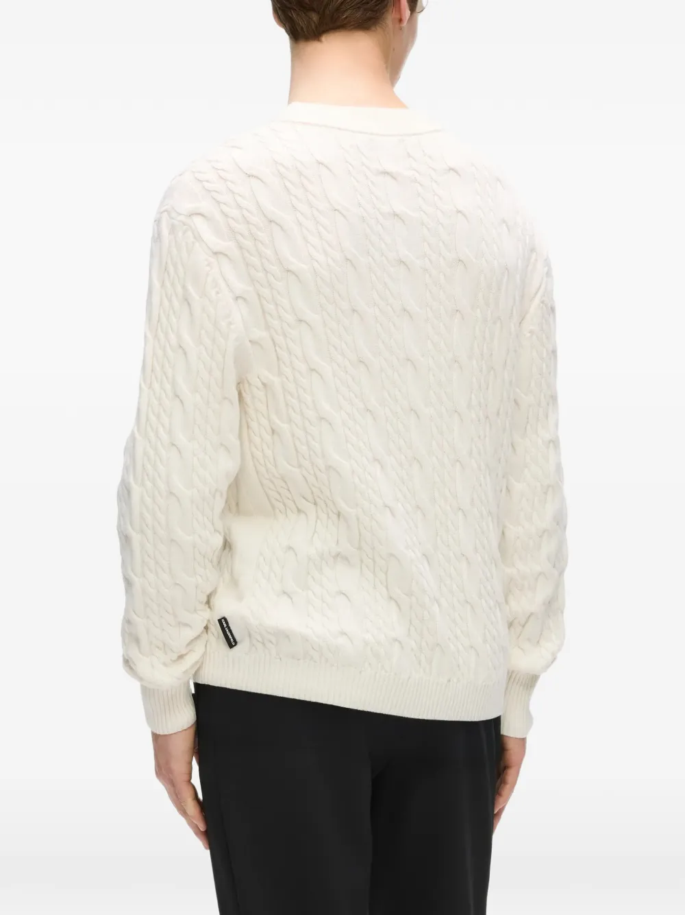 Karl Lagerfeld Kameo kabelgebreide trui Beige