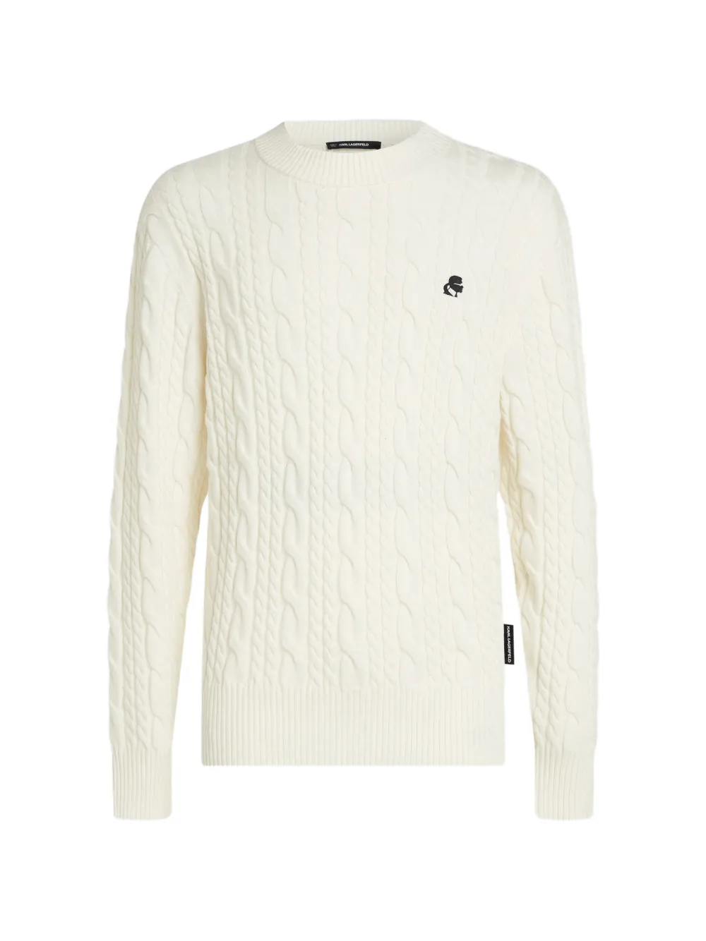 Karl Lagerfeld Kameo kabelgebreide trui Beige