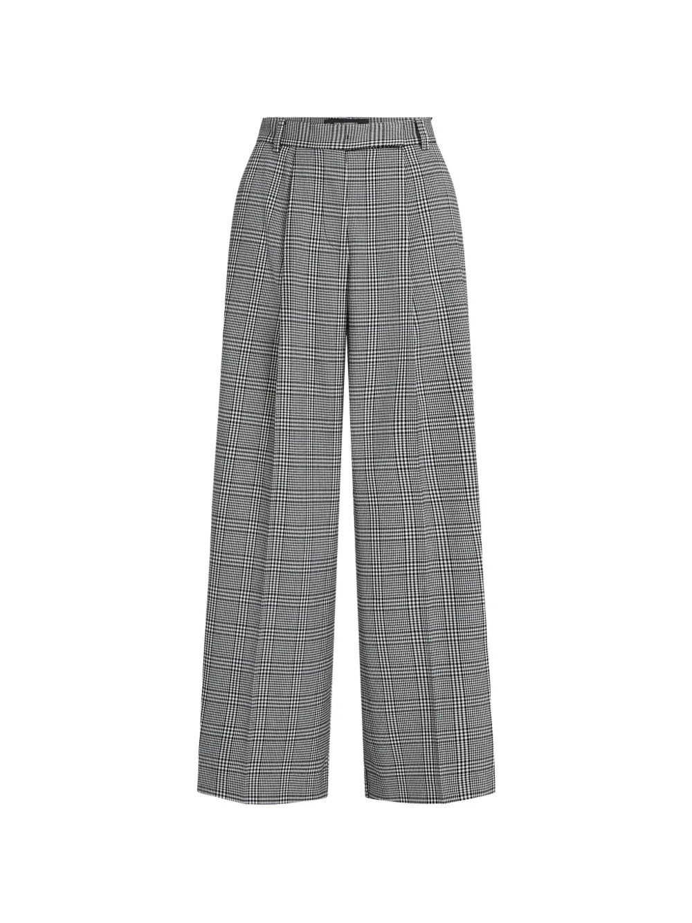 Karl Lagerfeld Pantaloni a gamba ampia con motivo pied-de-poule - Grigio