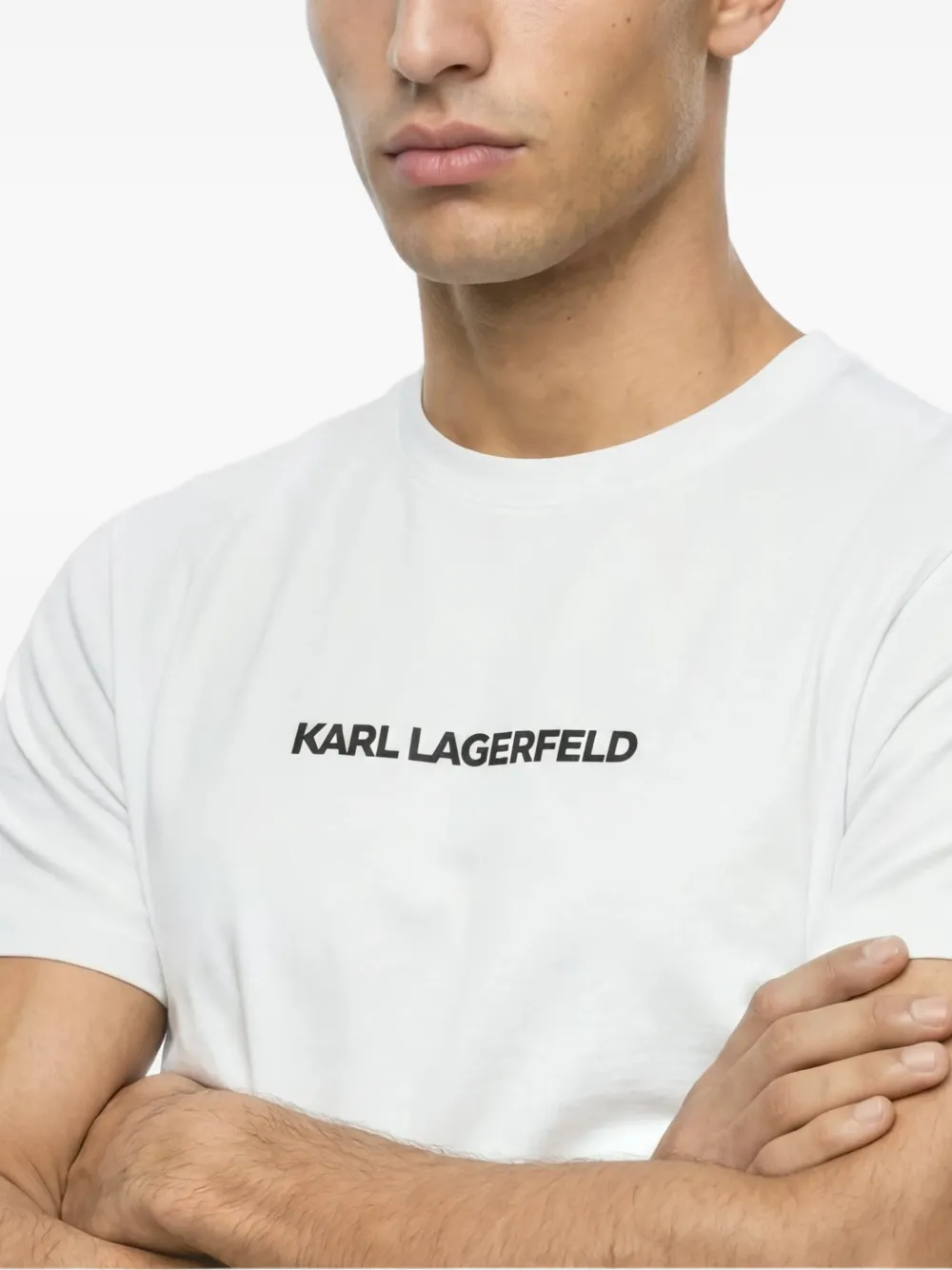 Karl Lagerfeld logo pajama T-shirt & trunks gift set Wit