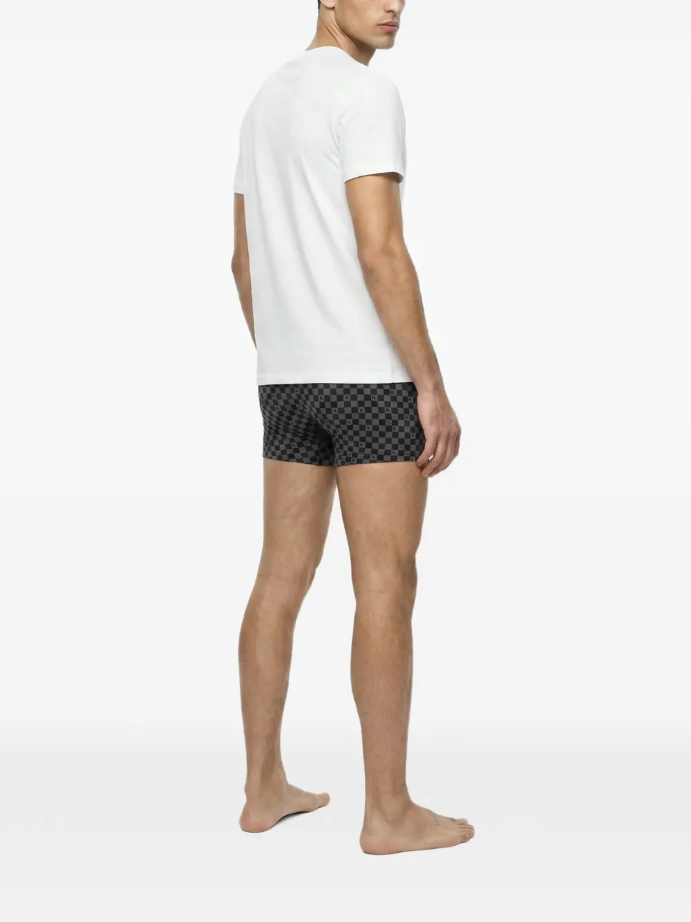 Karl Lagerfeld logo pajama T-shirt & trunks gift set Wit