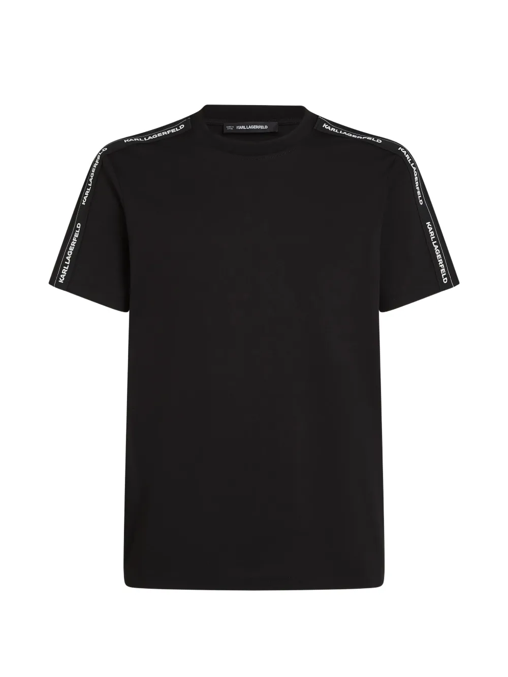 Karl Lagerfeld T-Shirt mit Logo-Streifen - Schwarz