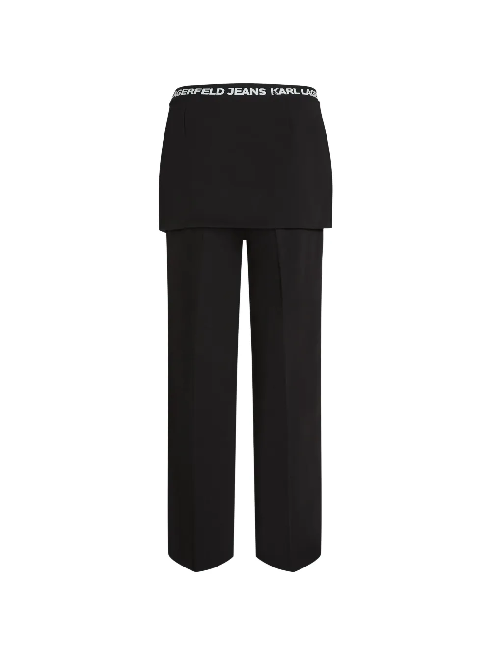 Karl Lagerfeld Jeans Straight broek verfraaid met rok Zwart
