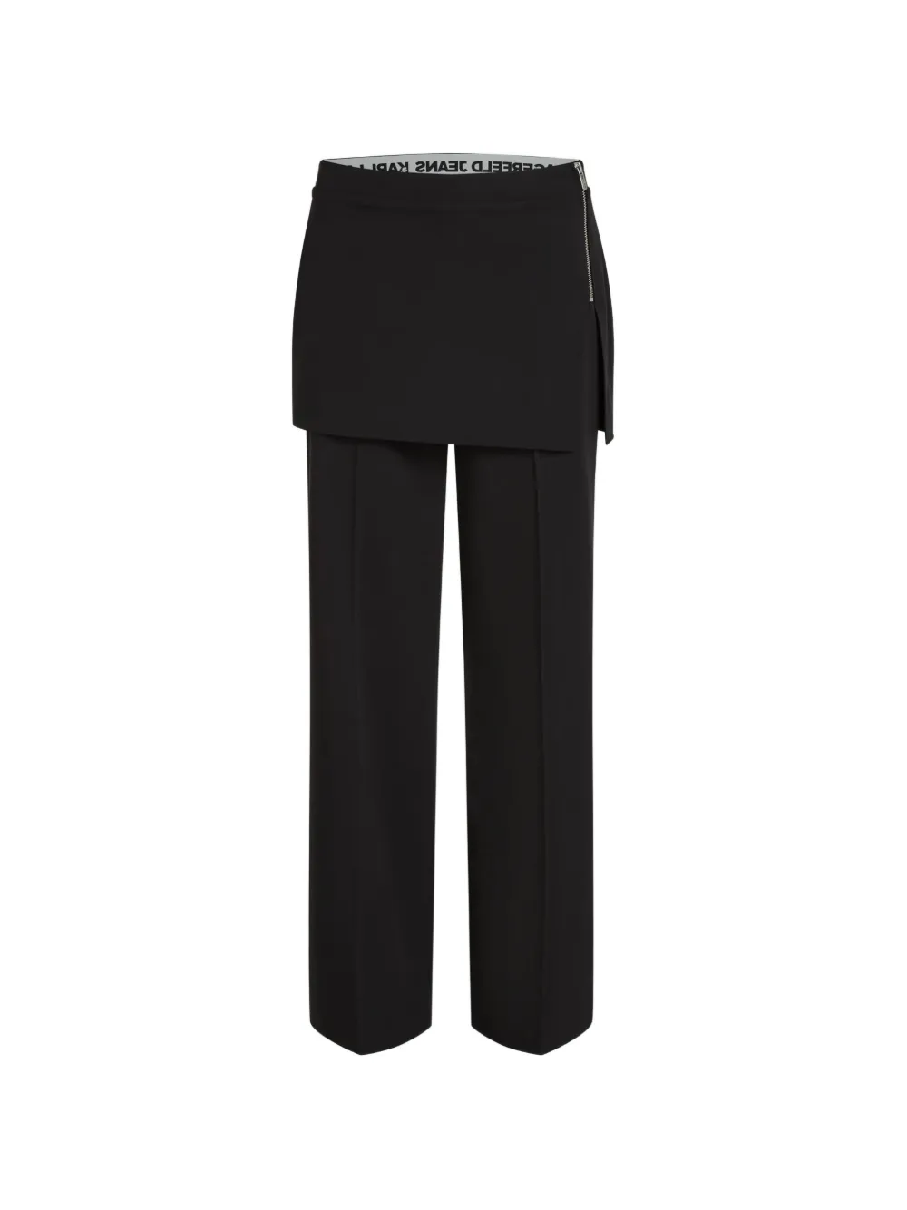 Karl Lagerfeld Jeans Straight broek verfraaid met rok Zwart