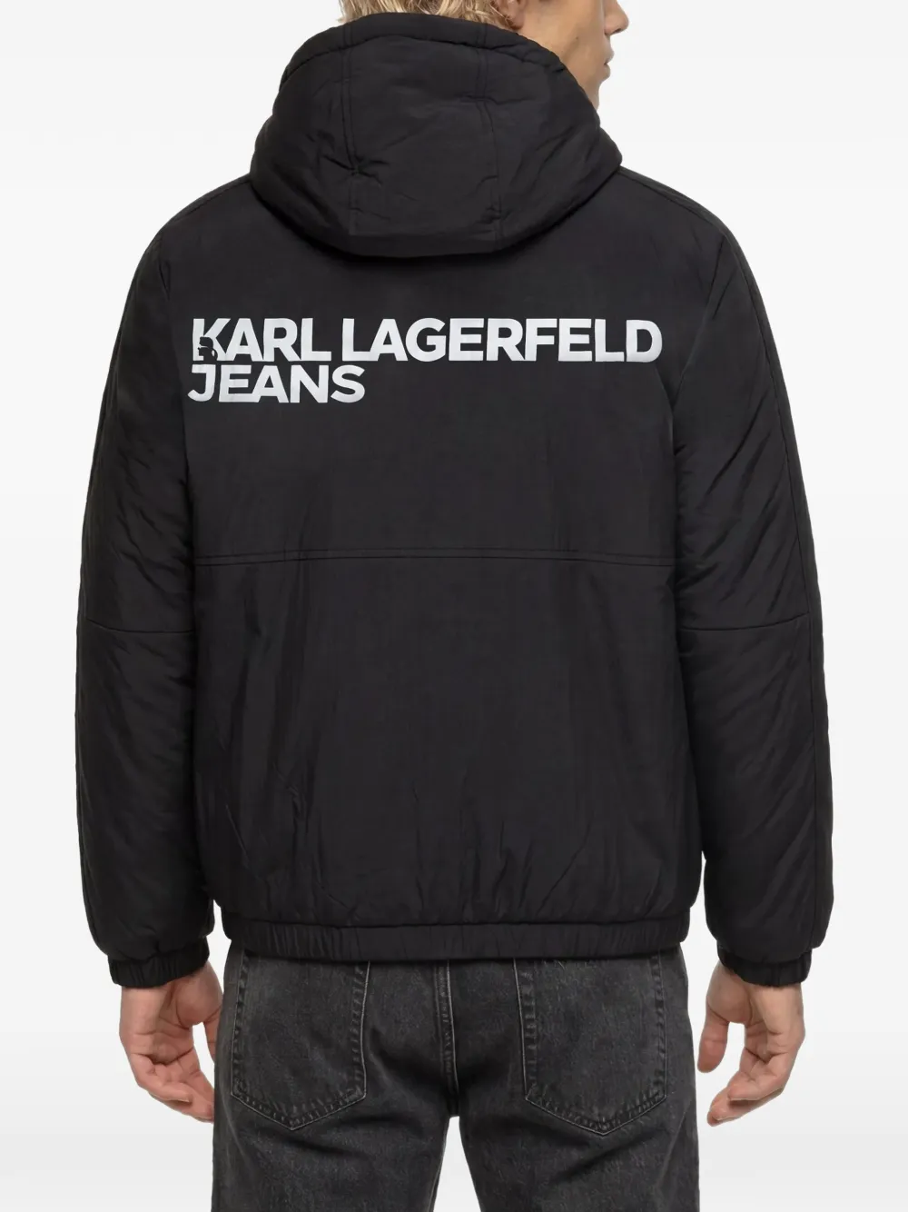 Karl Lagerfeld Jeans Omkeerbaar jack met logo Zwart