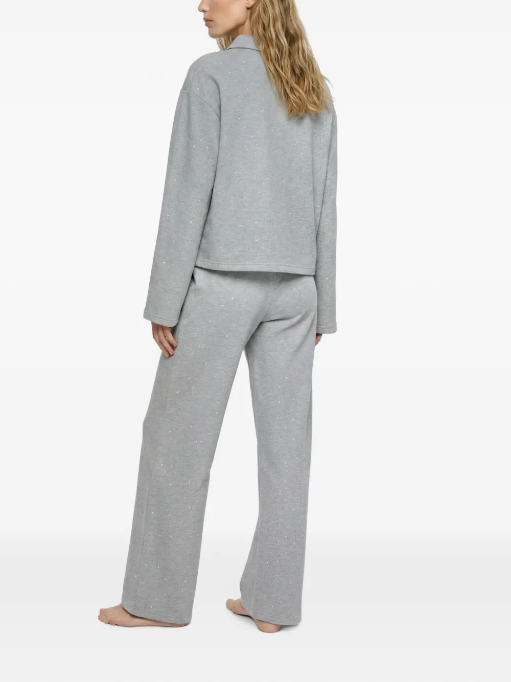 Karl Lagerfeld Loungebroek met stras Grijs