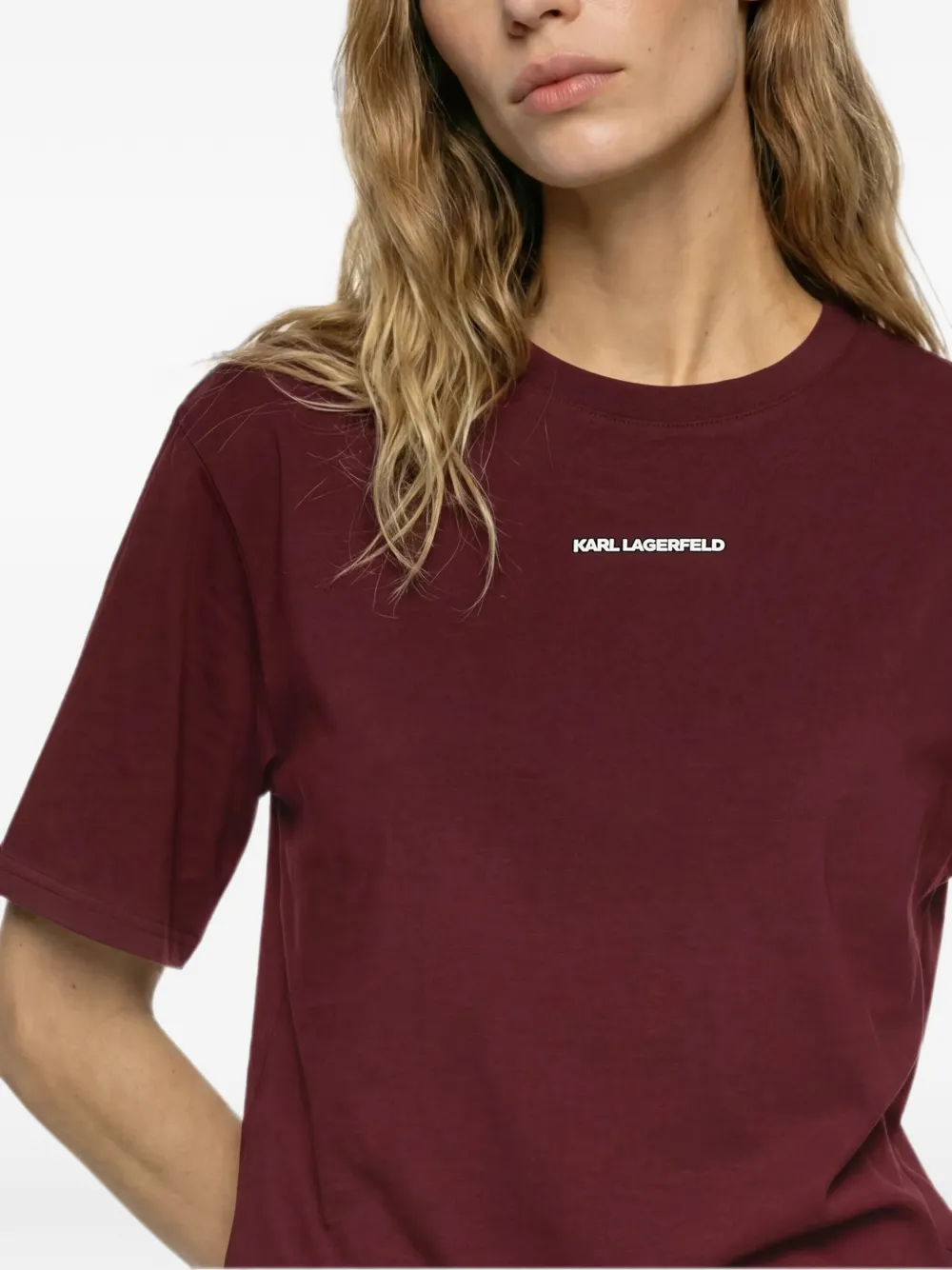 Karl Lagerfeld Athleisure T-shirt met logo Rood