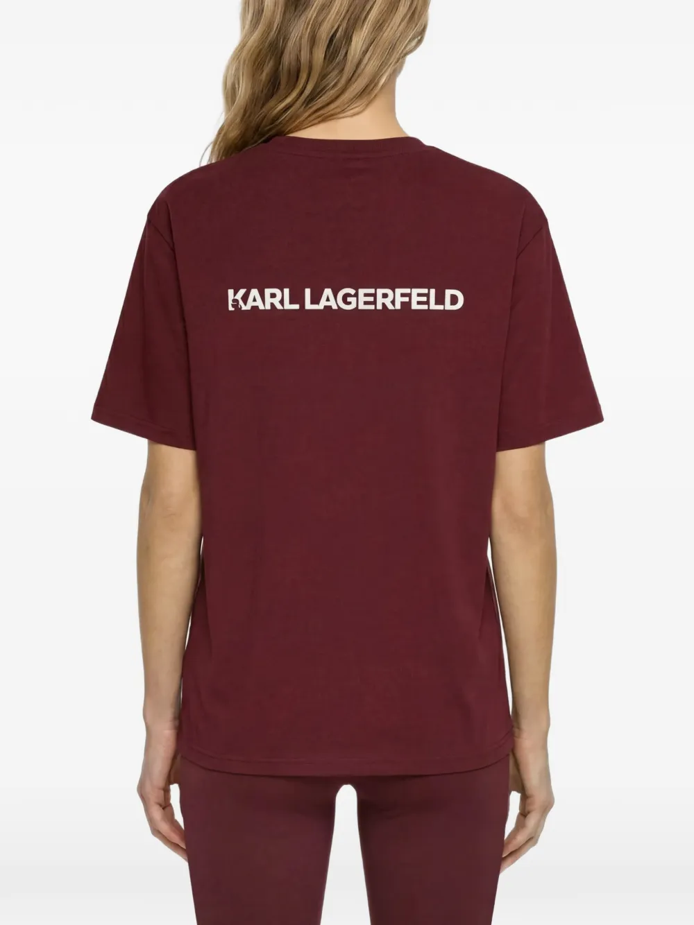 Karl Lagerfeld Athleisure T-shirt met logo Rood