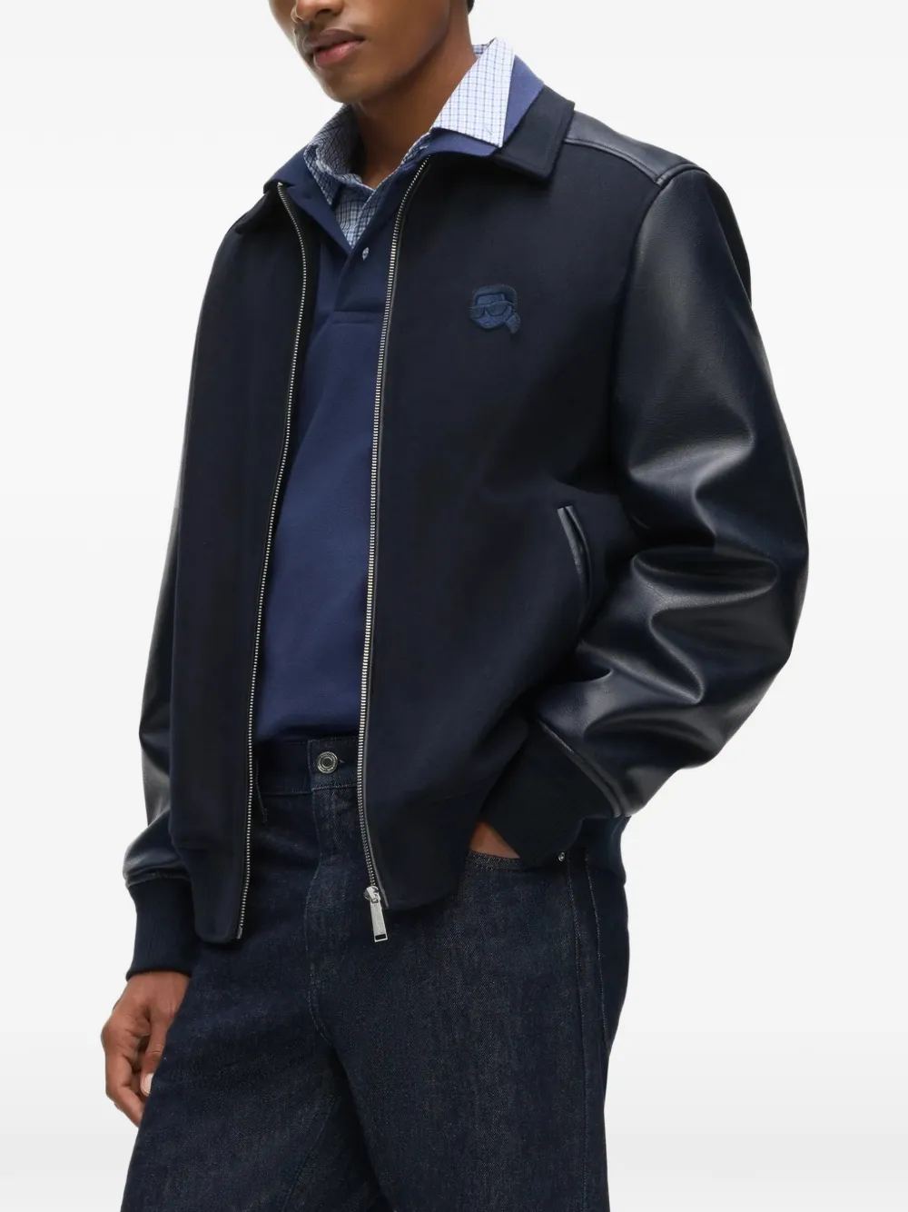 Karl Lagerfeld Ikon bomberjack Blauw