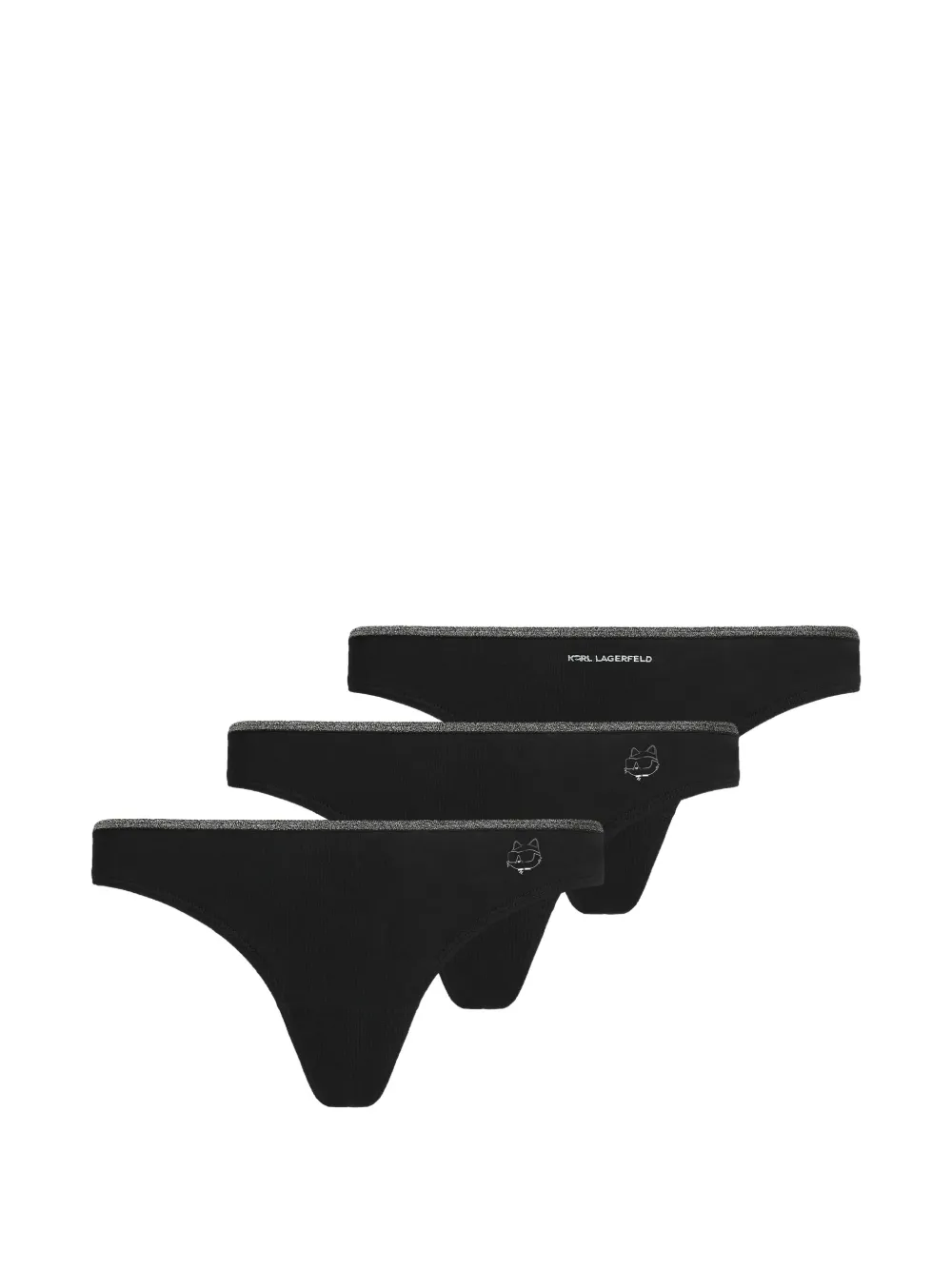 Karl Lagerfeld Perizoma Ikon (3 pezzi) - Nero