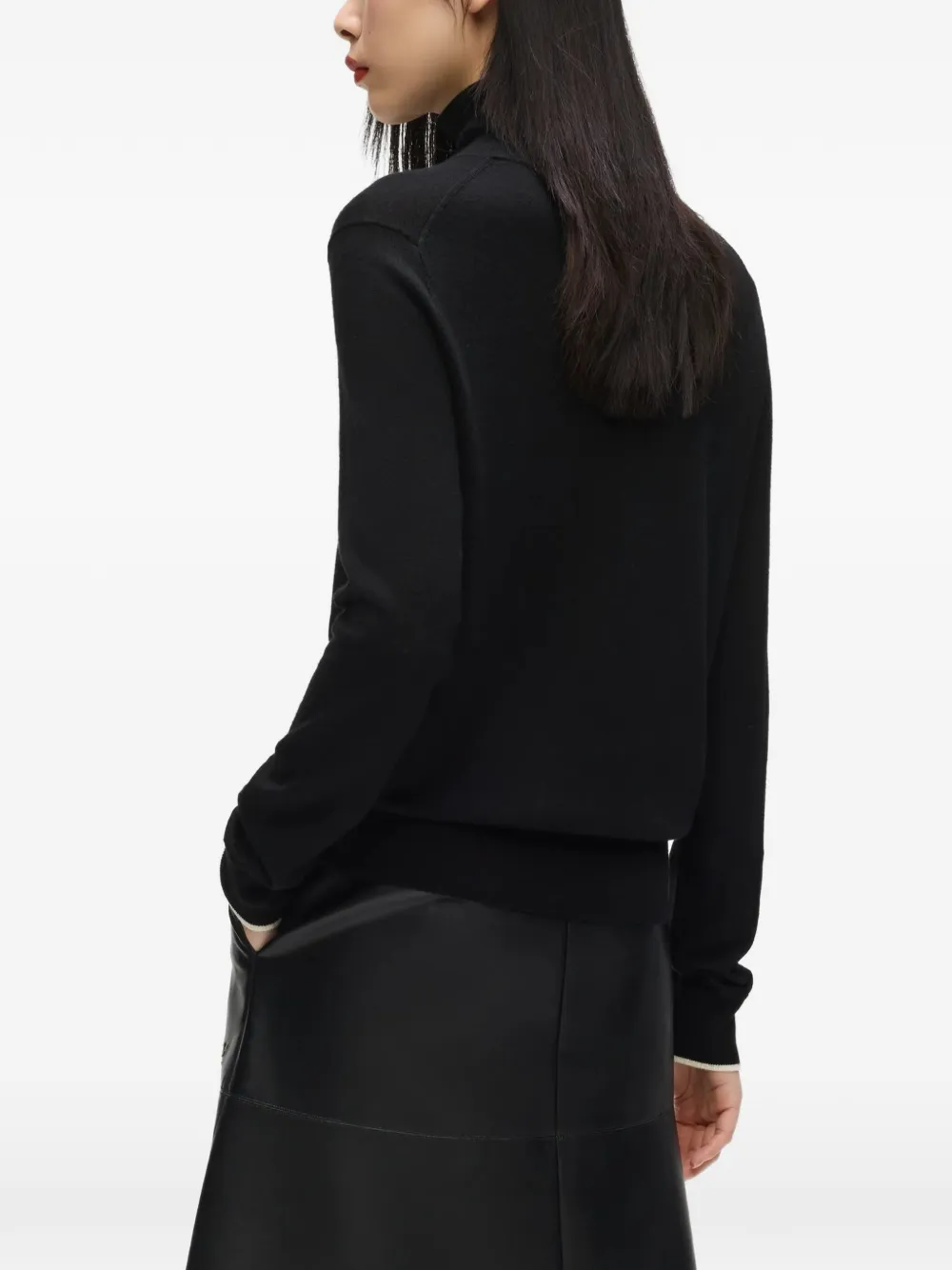 Karl Lagerfeld Coltrui met geborduurd logo Zwart