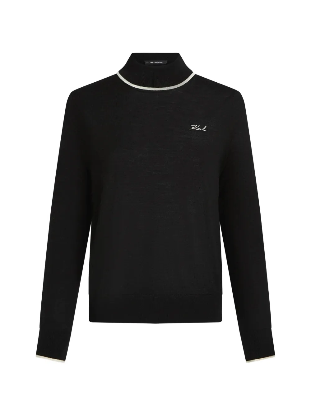 Karl Lagerfeld Coltrui met geborduurd logo Zwart