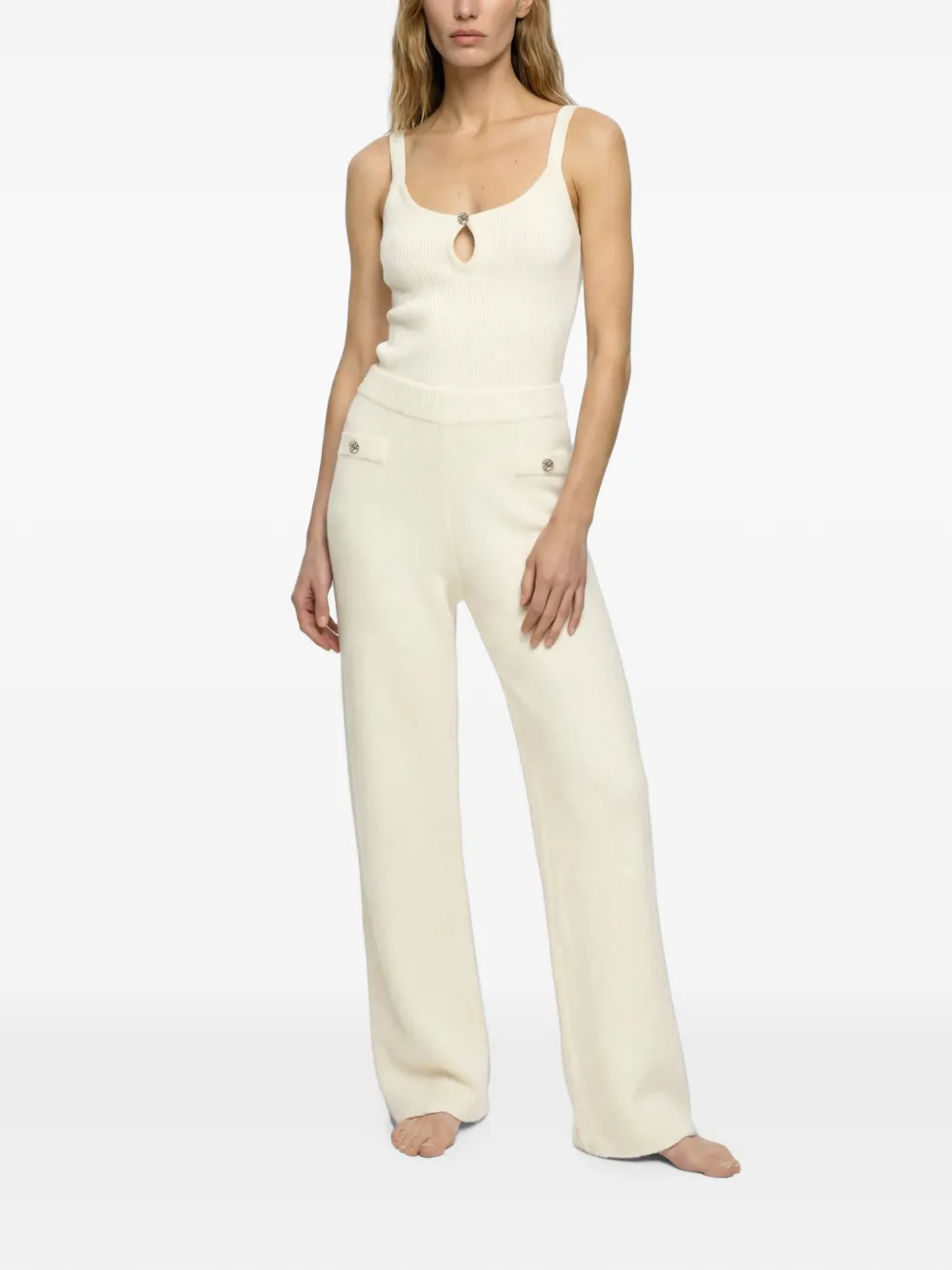 Karl Lagerfeld Pluizige loungebroek Beige