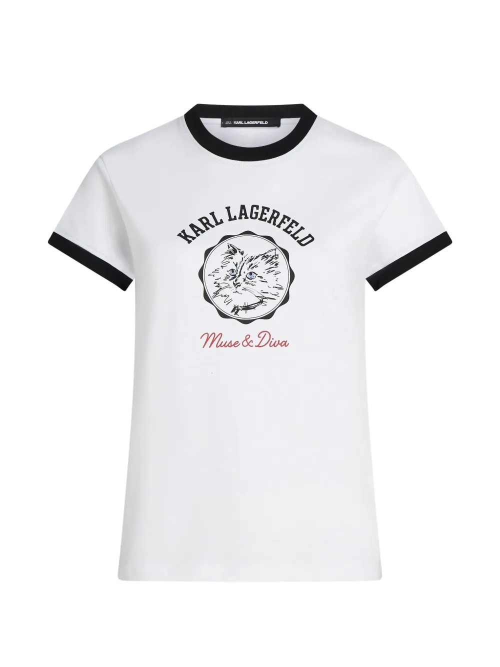 Karl Lagerfeld Ikon Choupette Muse T-shirt - Bianco