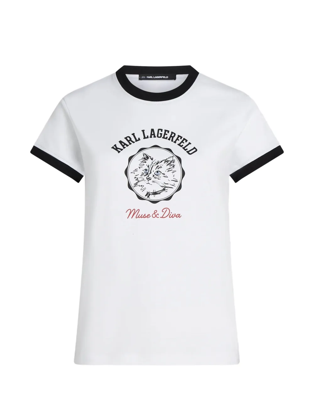 Karl Lagerfeld Ikon Choupette Muse T-shirt - Bianco