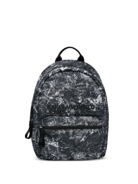 Karl Lagerfeld Jeans all-over print logo backpack