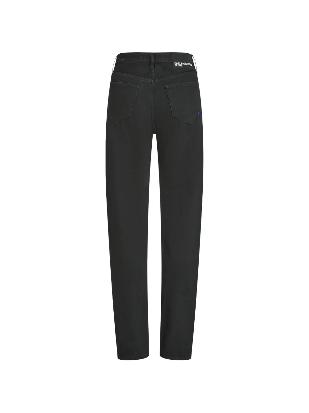 Karl Lagerfeld Jeans High-waist straight gecoate jeans Zwart