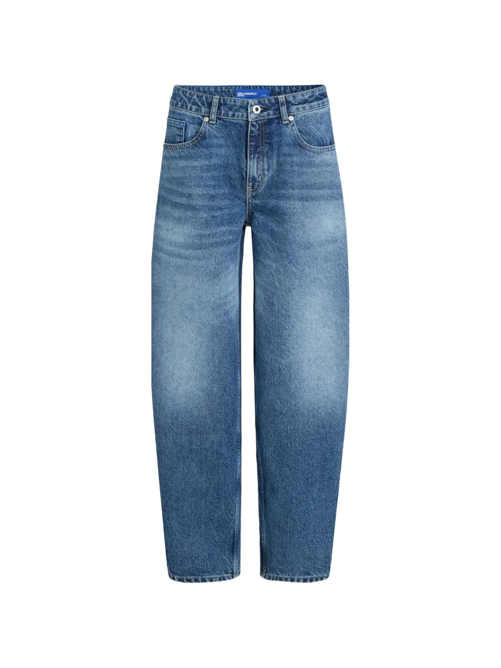 Karl Lagerfeld Jeans mid-rise barrel seamed jeans - Blu