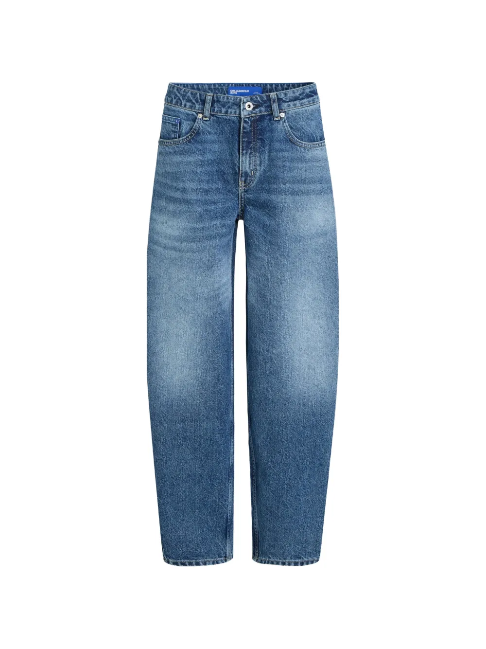 Karl Lagerfeld Jeans mid-rise barrel seamed jeans - Blu