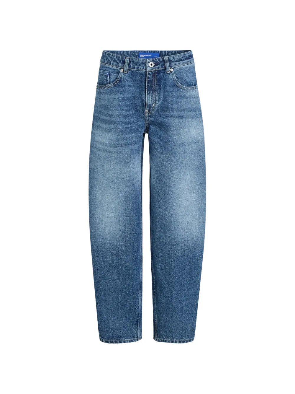 Karl Lagerfeld Jeans mid-rise barrel seamed jeans - Blu