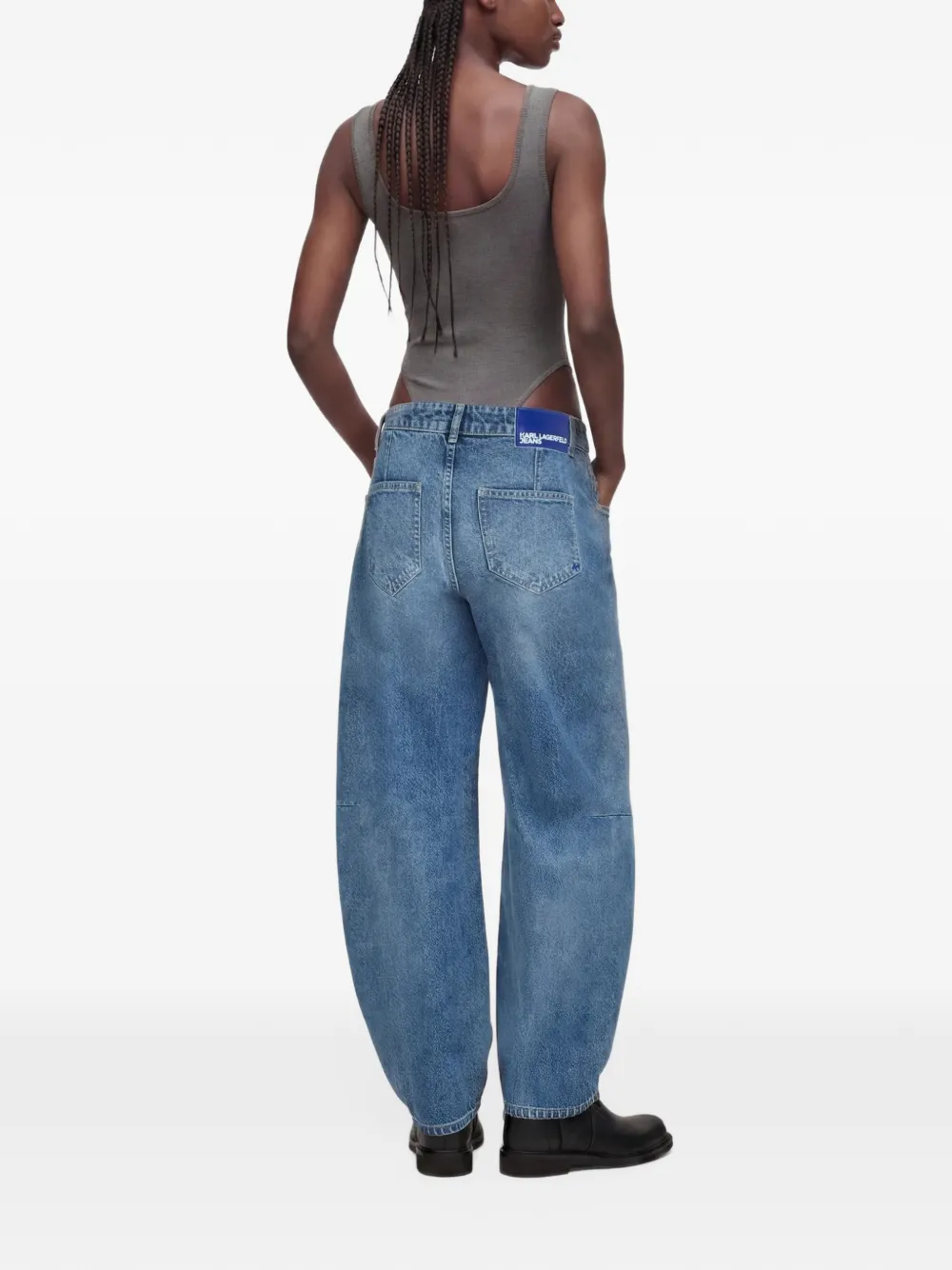 Karl Lagerfeld Jeans Mid-waist jeans met naad Blauw