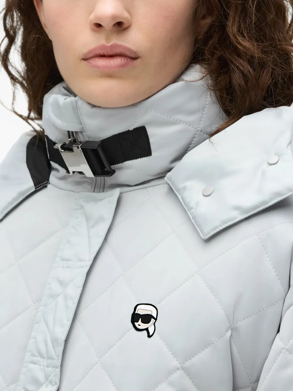 Karl Lagerfeld Ikon gewatteerd donsjack Grijs