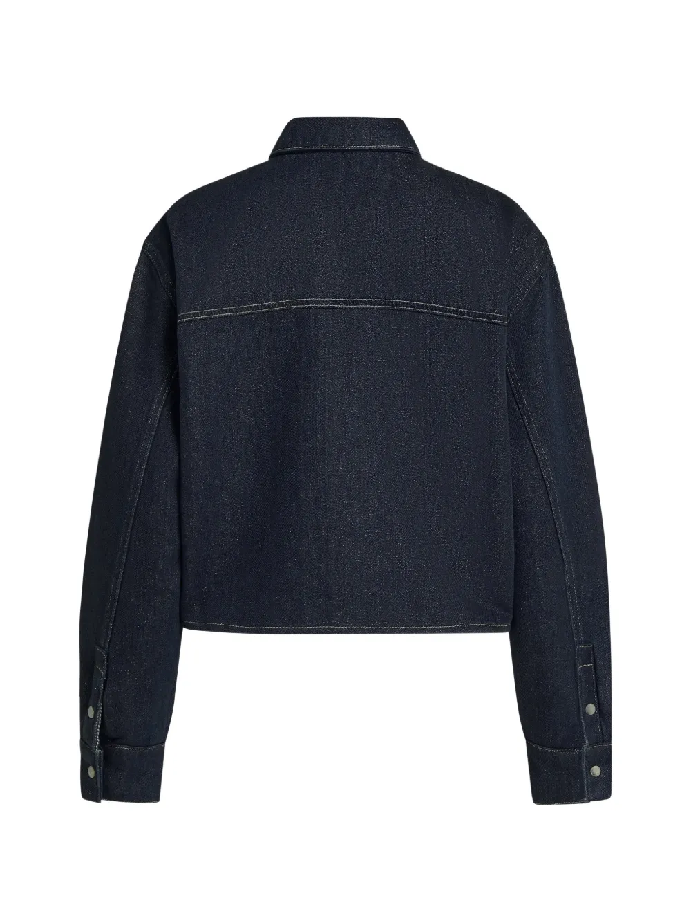 Karl Lagerfeld Jeans Boxy denim blouse met logo-detail Blauw
