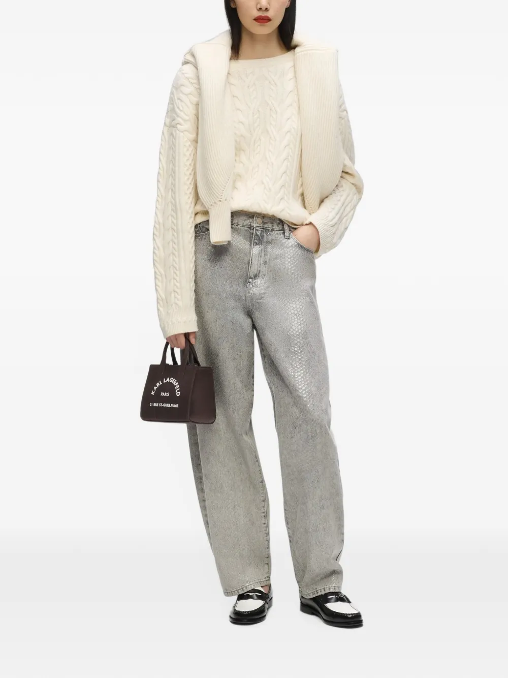 Karl Lagerfeld Rue St-Guillaume mini-shopper Bruin