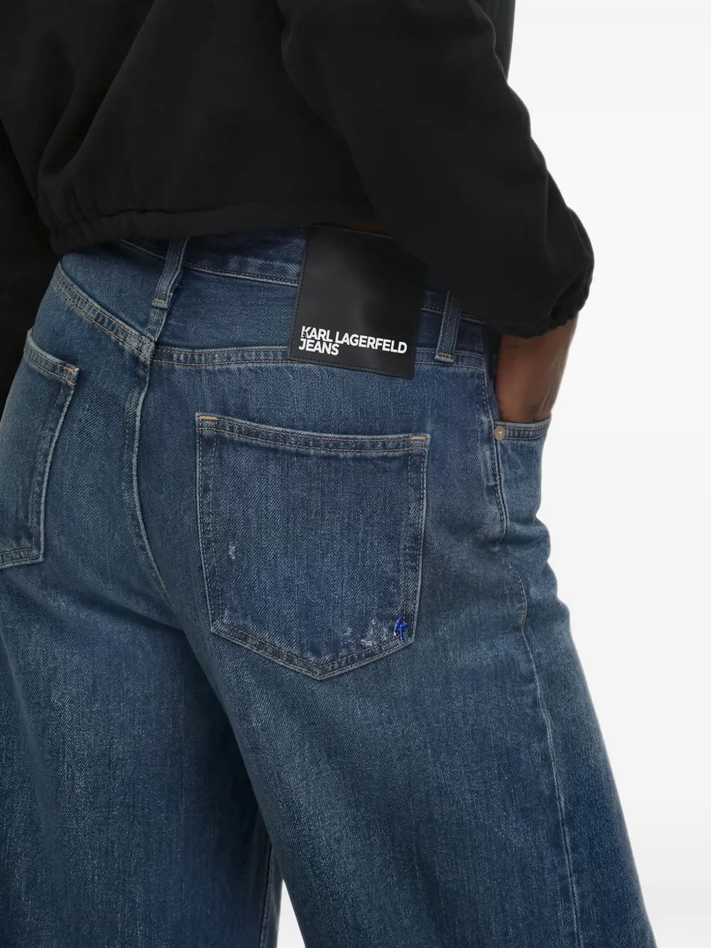 Karl Lagerfeld Jeans met wijde pijpen Blauw