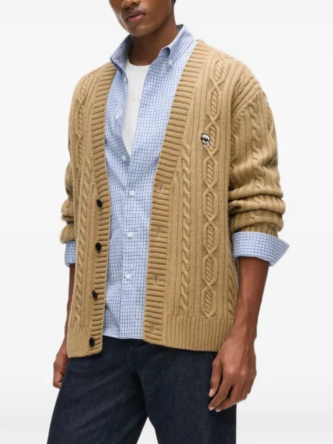 Karl Lagerfeld Ikon cable knit cardigan