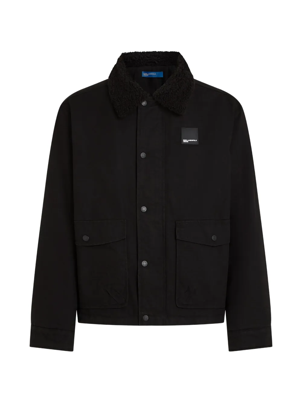 Karl Lagerfeld Jeans coated cotton jacket Zwart