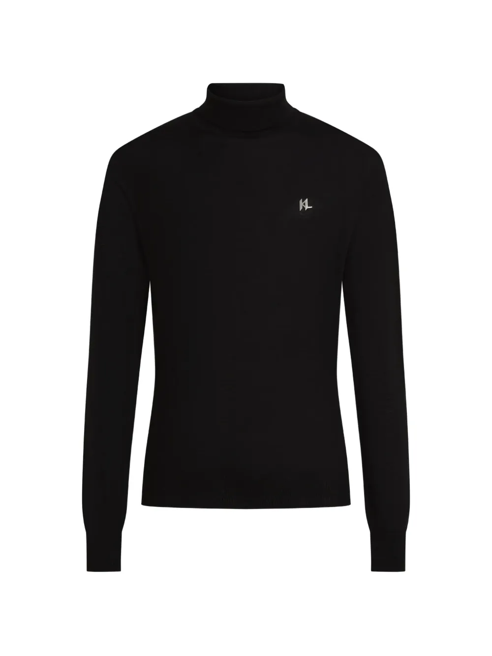 Karl Lagerfeld Wollen coltrui met monogram Zwart