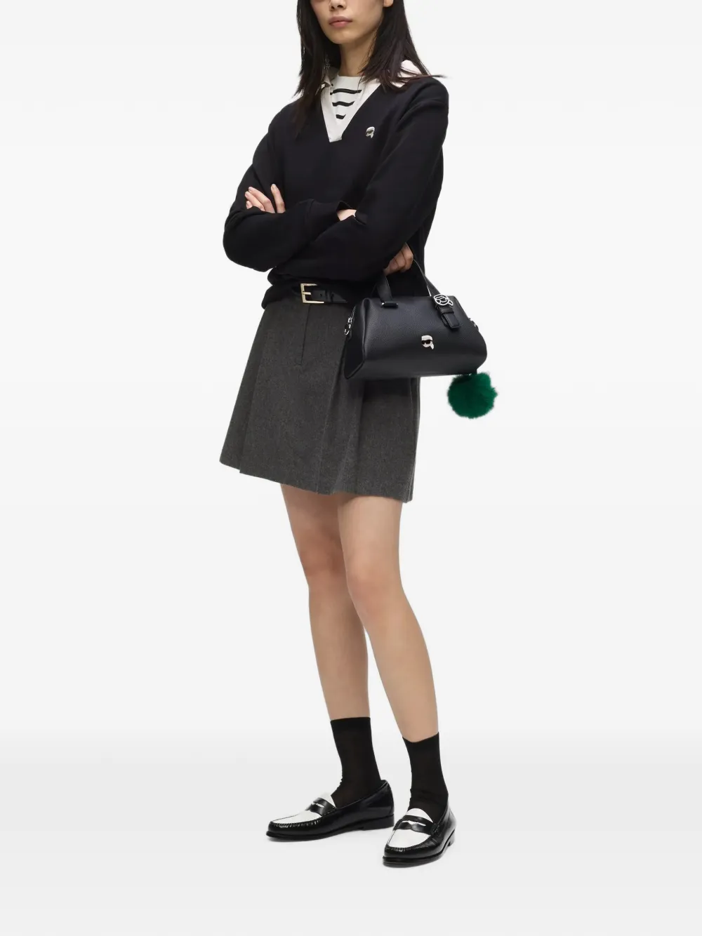 Karl Lagerfeld Kleine Ikon tas met textuur Zwart