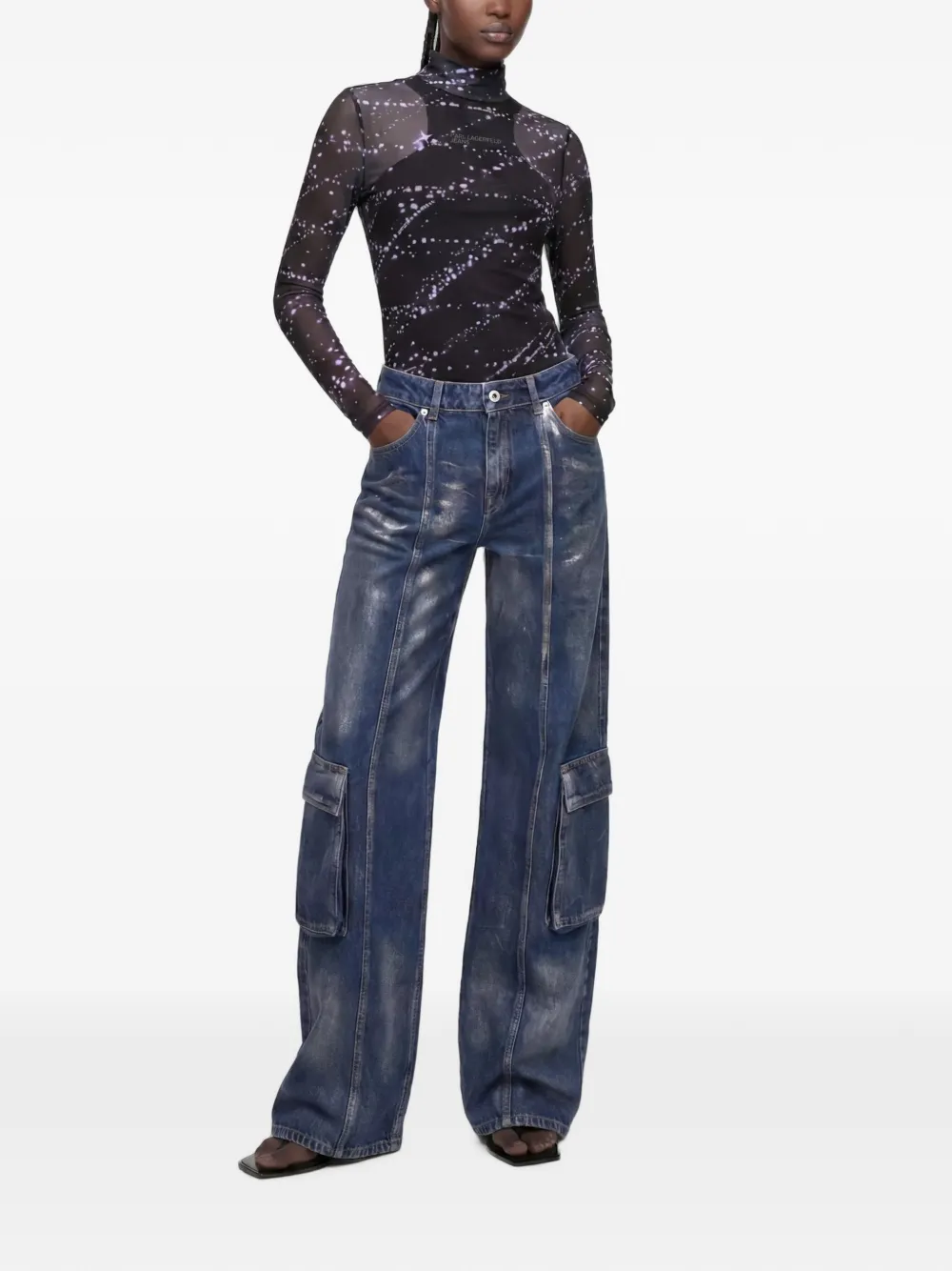 Karl Lagerfeld Jeans Cargo broek Blauw