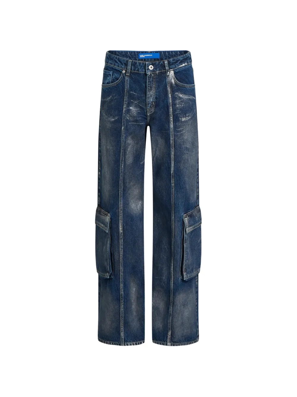 Karl Lagerfeld Jeans Beschichtete Cargohose - Blau