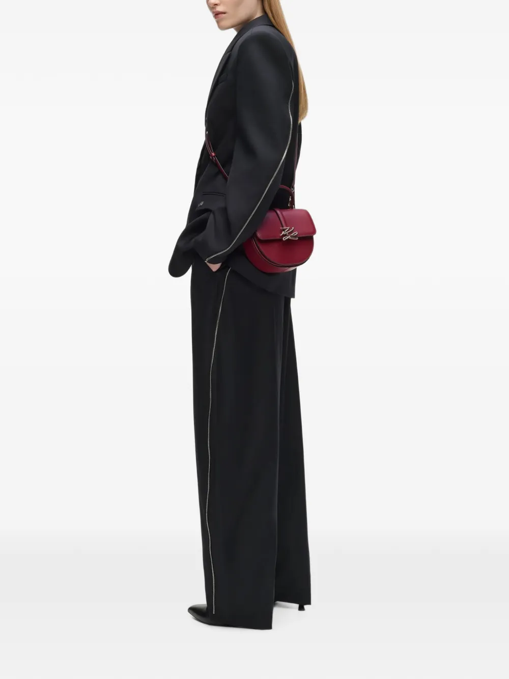 Karl Lagerfeld K Autograph crossbodytas met handvat Rood