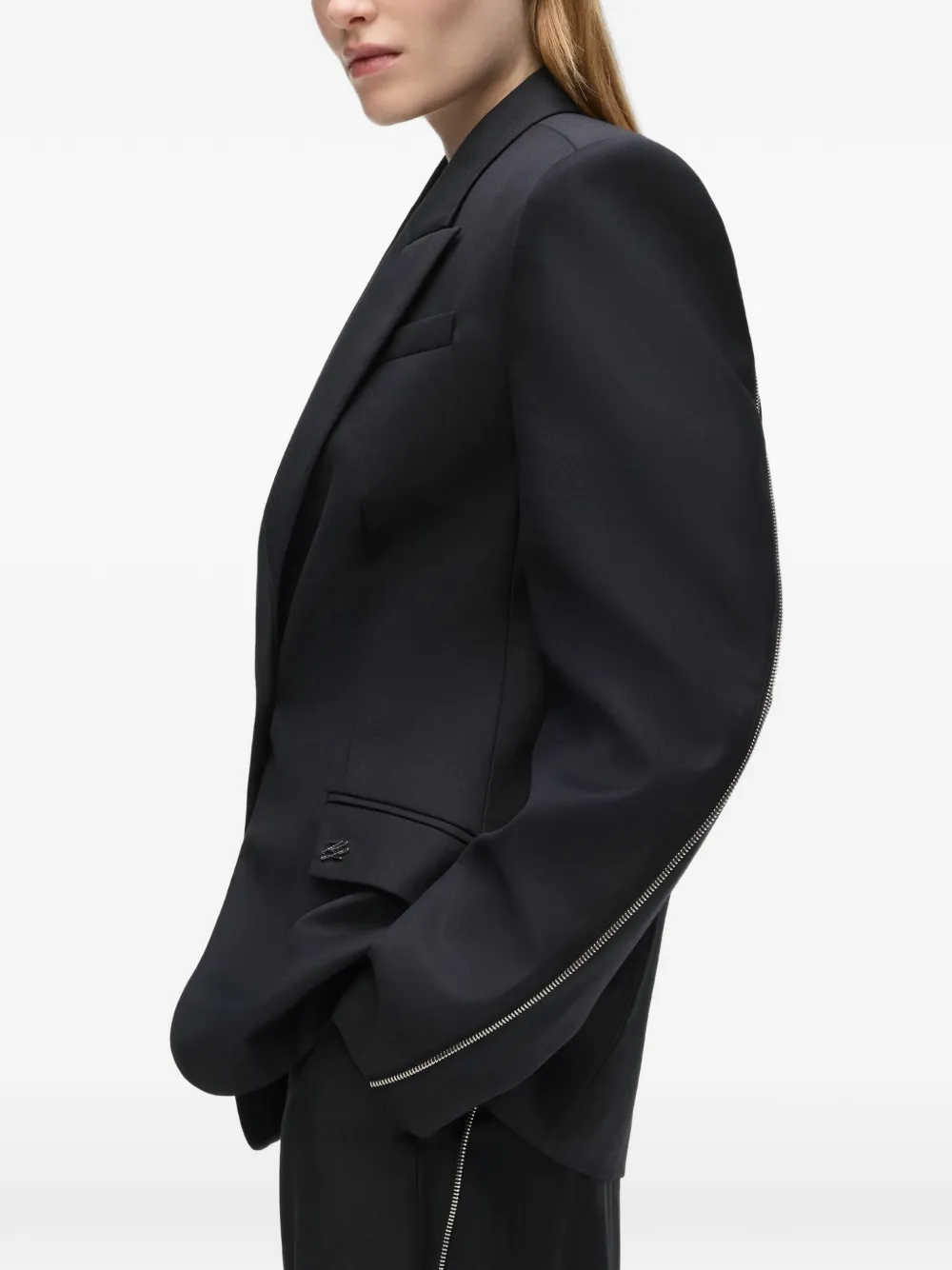 Karl Lagerfeld Blazer met ritsdetail Zwart