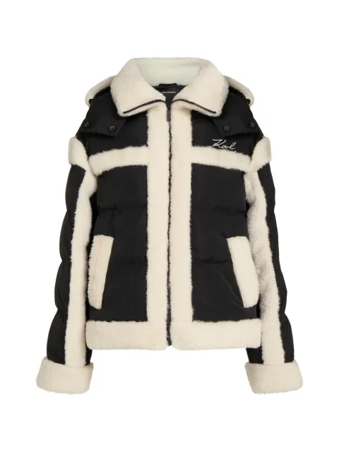Karl Lagerfeld faux-shearling puffer jacket