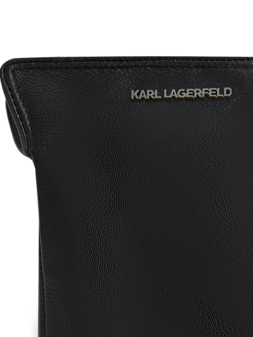 Karl Lagerfeld Leren handschoenen Zwart