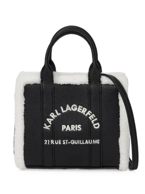 Karl Lagerfeld Rue St-Guillaume mini faux-shearling tote bag