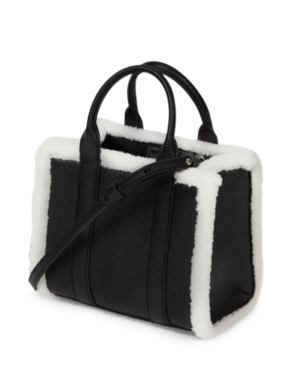 Karl Lagerfeld Rue St-Guillaume vierkante mini-shopper met lammy Zwart