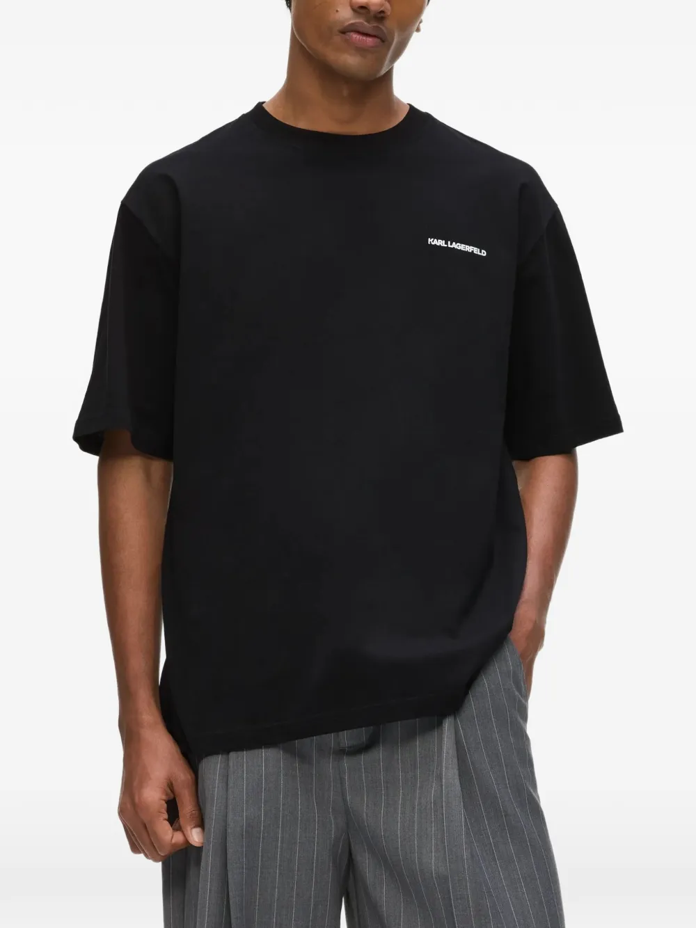Karl Lagerfeld Rue St-Guillaume relaxed T-shirt Zwart
